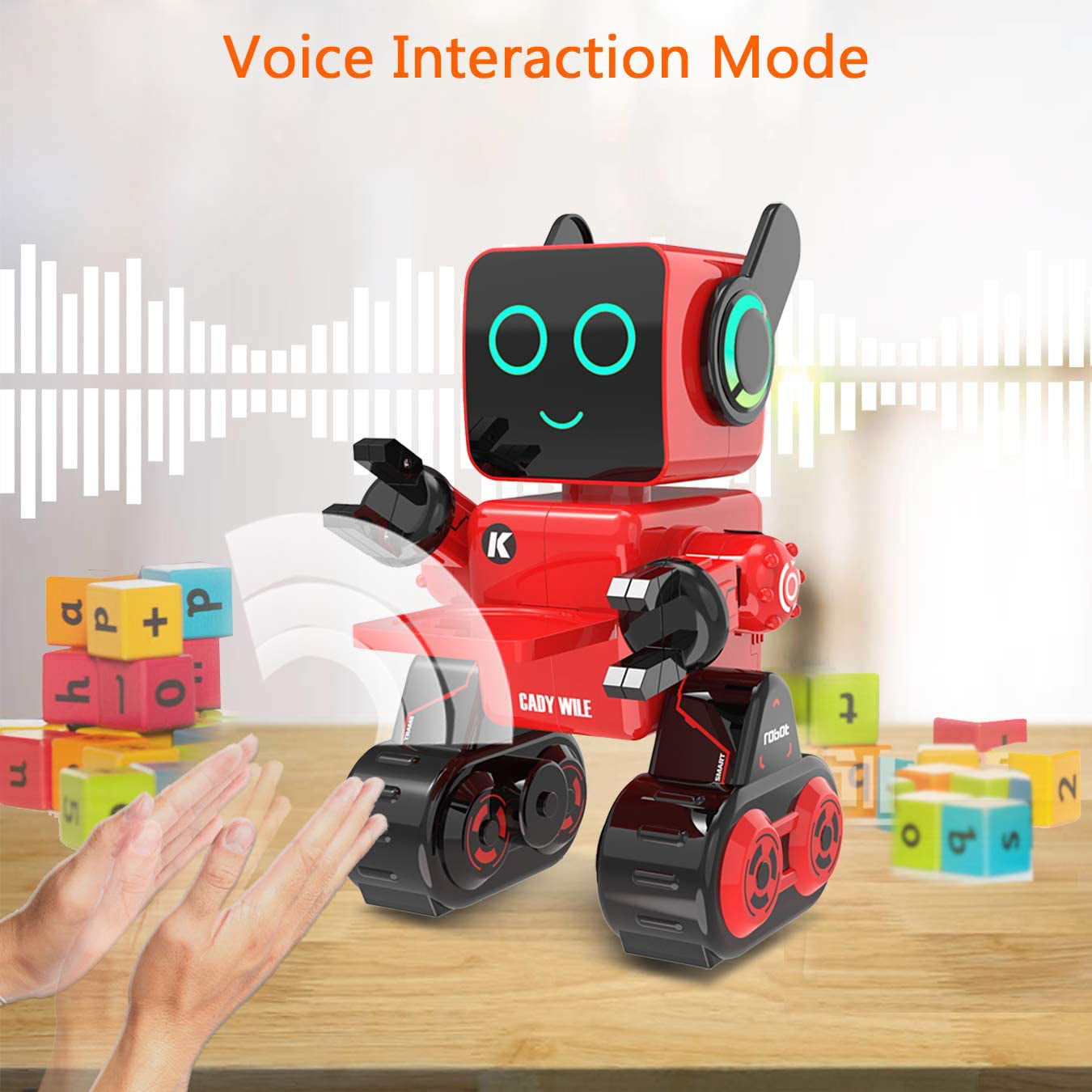 Remote Control Robot Toy LED Light Speaks Dance Moves Built-in Coin Bank for Kid 