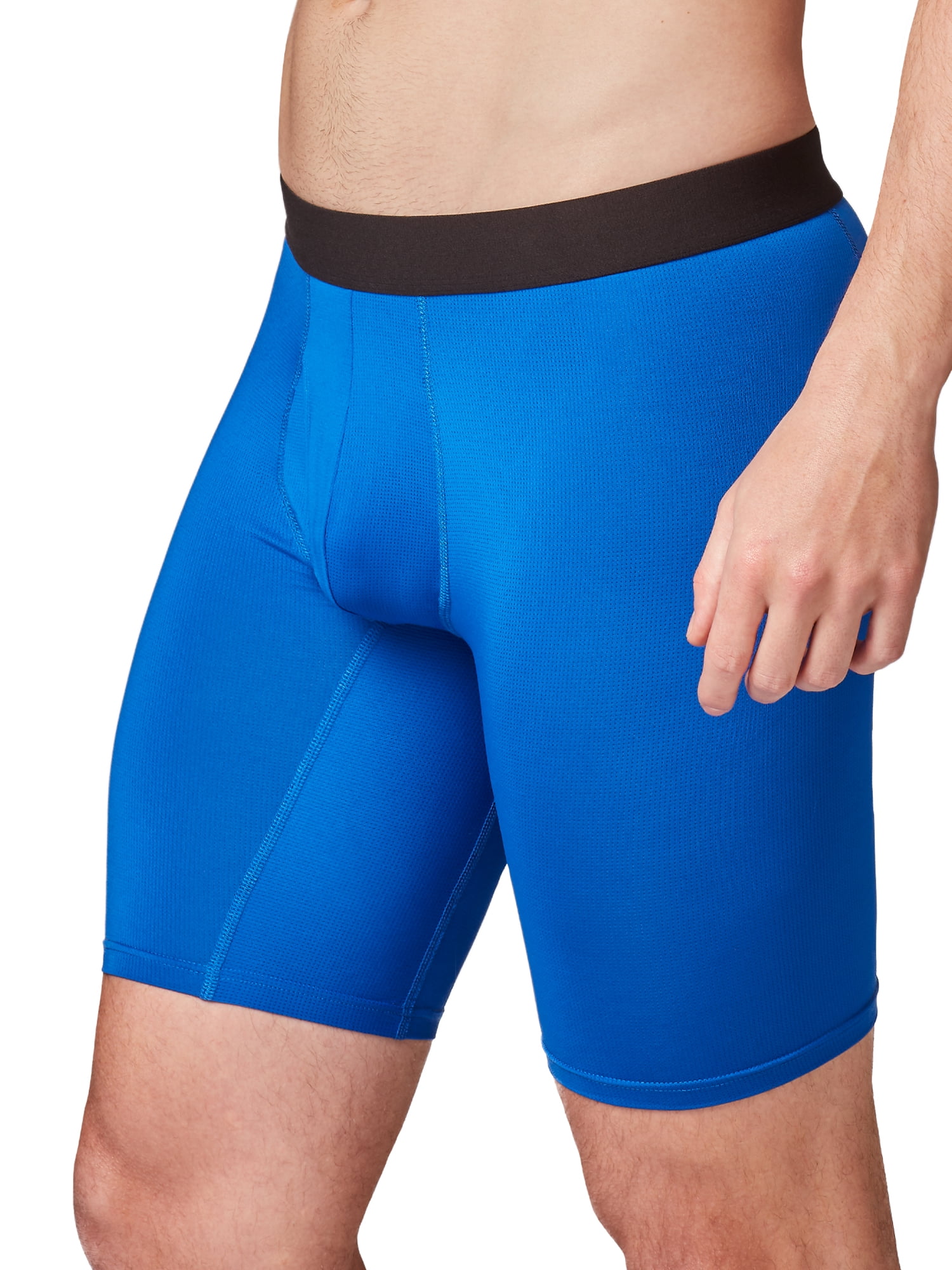 Athletic Works Men's Ultra Lite Mesh Long Leg Boxer Brief, 6-Pack, Sizes S-3XL