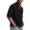 thumbnail image 5 of HAJWOH Mens Polo Shirts Short Sleeve Slim Fit Golf Shirt with Pocket Casual Collared Shirt Textured Knit Tops Workout Shirts, 5 of 5