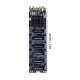 thumbnail image 3 of Tarjeta Vertical Tarjeta de expansión M.2 MKEY PCI-E Tarjeta adaptadora de 5/6 puertos NVME a convertidor SATA 6Gpbs, 3 of 5