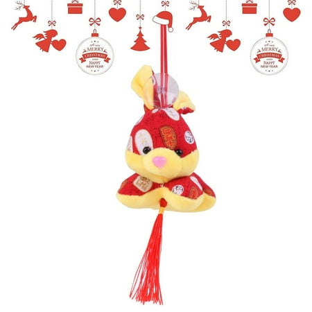 

Leking Year Of The Rabbit Plush Chinese New Year Mascot Zodiac Rabbit Animals Pendant 2023 New Year Bunny Toy Stuffed Zodiac Mascot Decoration For Spring Festival Kids Gift Souvenir charming
