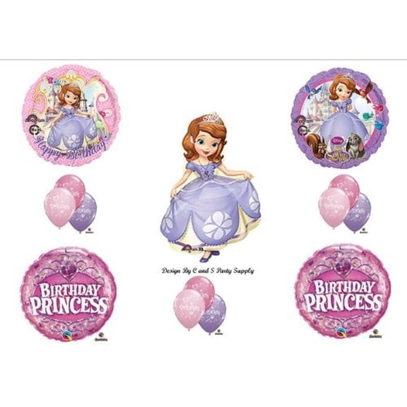 XL Disney's SOFIA THE FIRST Happy Birthday PARTY Balloons Decorations Supplies by Anagram