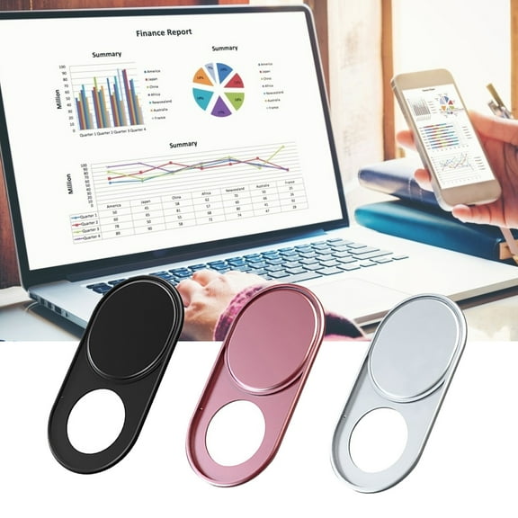 Ludlz 3Pcs Laptop Camera Cover Slide Upgrade Ultra Thin Webcam Cover Slide Compatible for Laptop Table Apple Pro Cell Phone Camera Cover Slide Protect Your Privacy Security