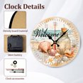 thumbnail image 3 of The Beach Is Calling Tropical Round Wall Clock Silent Ocean Palm Tree Coastal Home Decor, 3 of 5