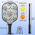 thumbnail image 3 of Pickleball Paddles Set,Pioneer Flower Floral Print Pattern Fiberglass Surface Pickleball Racket Set with 2 Indoor Outdoor Pickleball Balls and Pickleball Bag,Pickle-ball Equipment, 3 of 6