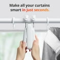thumbnail image 3 of SwitchBot Curtain Rod 3 and Hub Mini, Smart Curtain Opener and Smart Wi-Fi Gateway, Retrofit & Motorize Existing Curtains, White, 3 of 10