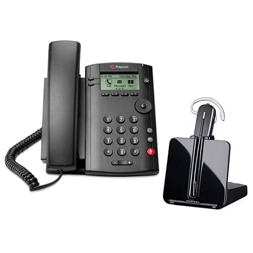 VVX 101 Corded VoIP Phone w/ Plantronics CS540 Cordless Headset
