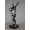 thumbnail image 4 of Nifao Modern Art Acrobat Couple in Action Chrome Balls Statue – Chrome Statue, Home Decor, 12"L x 14"W x 27"H, 4 of 10