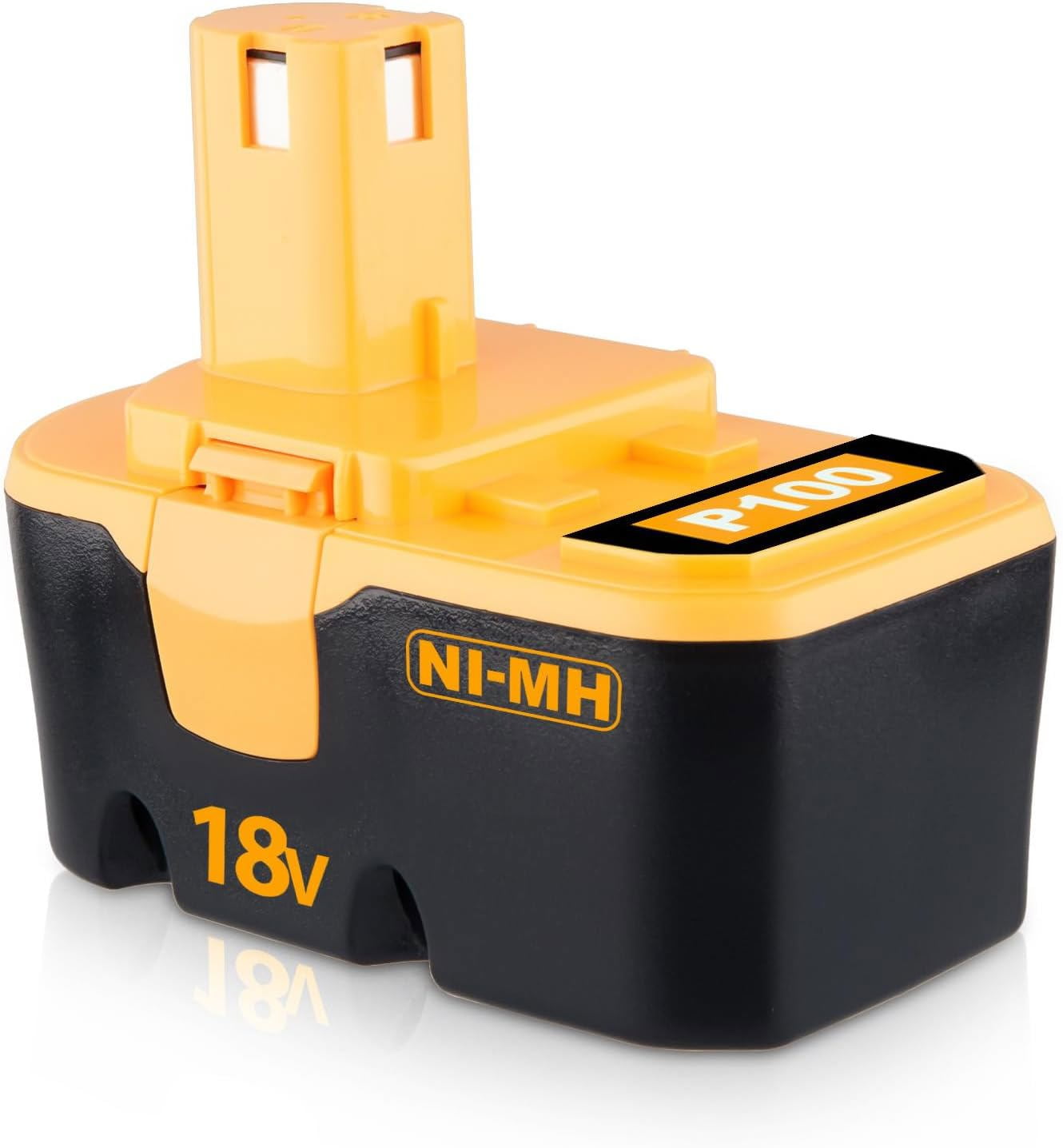 2Packs 4800mAh P100 Battery Replacement for Ryobi 18V Battery NI-MH P101 ABP1803 BPP1820 1322401 1400672 13022 Battery