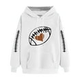 thumbnail image 2 of Trushirts Women's Football Hoodie, L, White - Polyester, Football Graphic with Heart, Stitch Detail, Kangaroo Pocket, Casual Game Day Wear, 2 of 3