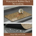 thumbnail image 4 of -Coffee Mat-Coffee Bar Accessories-Absorbent Stain Resistant Drying Mat Fit Under Coffee Maker Machine Coffee Pot Tray Espresso Machine-Coffee Station Accessories and Decor-12”x19”, 4 of 6
