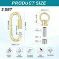 thumbnail image 2 of M10 Fine Thread Lamp Female Loop Holder with M12 Adapter Chain Quick Link, 132 lbs Load Gold Tone Pack of 2, 2 of 7