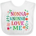 thumbnail image 3 of Inktastic Nonna and Nonno Love Me Girls Baby Bib, 3 of 4