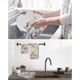 thumbnail image 5 of Happy Easter Kitchen Dish Towels for Drying Dishes Set of 3, Spring Grey Bunny Colorful Eggs Flower Brown Waffle Weave Microfiber Hand Tea Bathroom Towels Quick Dry & Absorbent Towel 15.7x23.6, 5 of 7