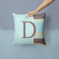thumbnail image 2 of Carolines Treasures CJ1003-DPW1414 Letter D Initial Monogram - Blue Stripes Decorative   Canvas Fabric Pillow 14Hx14W, 2 of 4