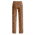 thumbnail image 5 of Women's Pajama Pants Y2k Leopard Print Wide Leg High Waisted Baggy Drawstring Pajama Bottoms Casual Cheetah Pajama Sleepwear, 5 of 5