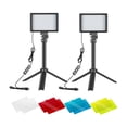 thumbnail image 2 of 2 Paquetes de Luz de Video LED USB 66 con Filtros de Color de Soporte para Trípode para SM SunniMix luz de la cámara de la luz de la cámara web, 2 of 7