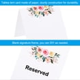 thumbnail image 3 of Uxcell Reserved Table Signs, Tables Tent Blank Card Flowers Tables Tent Blank Card for Wedding, White 25 Pack, 3 of 7
