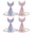 thumbnail image 1 of 4Pcs Kid Birthday Hats Mermaid Tail Party Hats Birthday Party Hats Photo Props, 1 of 6