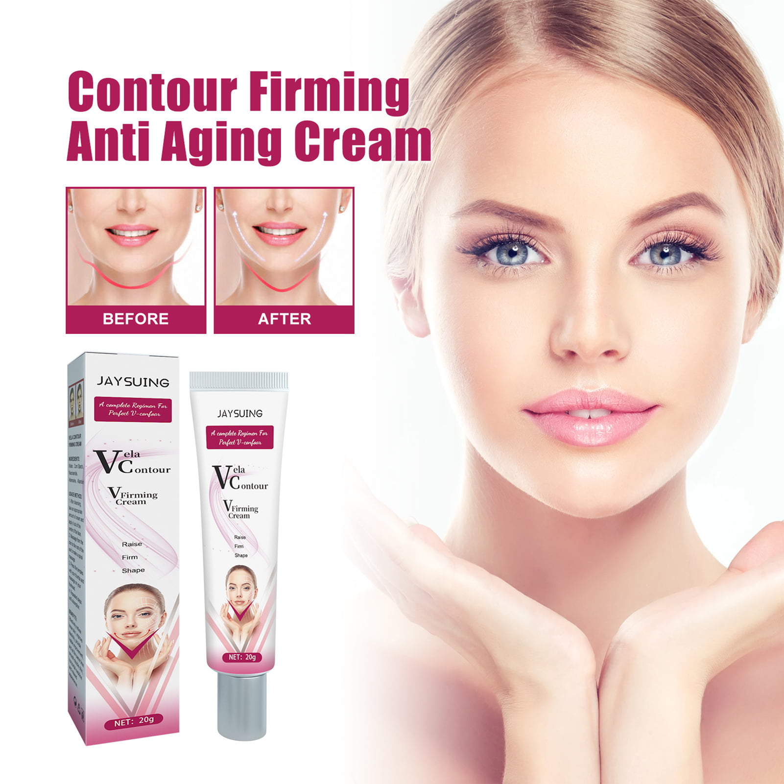 Hopeup 20g V Face Firming Cream Moisturizing Tighten Contour Remove ...