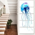 thumbnail image 1 of Large Light Blue Jellyfish - Animal Canvas Art Print, 1 of 3
