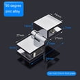 thumbnail image 3 of 2 Pcs Silver Bathroom Shower Glass Door Hinges Cabinet Hardware Clamp Hinge Set, 3 of 8