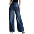 thumbnail image 5 of Sidefeel Wide Leg Denim Jeans for Womens High Waist Distressed Baggy Boyfriend Jeans Pants, 5 of 5