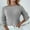 Gray, variant on Dgankt Fall Sweaters Women Comfortable Casual Solid Color Long Sleeve Round-Neck Sweater,Size S-XL