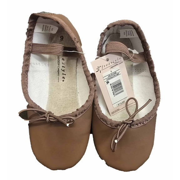 FREESTYLE by Danskin Kids' Ballet Dance Shoes - Brown - Size: 9