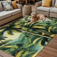 thumbnail image 2 of Fsddascl Summer Palm Tree Outdoor Rug for Patio/Deck/Porch, Non-Slip Large Area Rug 5 x 8 Ft, Tropical Plant Leaves Nature Landscape Indoor Outdoor Rugs Washable Area Rugs, Camping Rug Carpet, 2 of 5