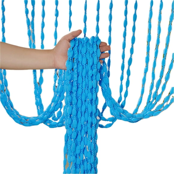 Inteprter Cortina de madera natural con cuentas para puerta, divisor de ambientes, estilo bohemio hippie, para colgar en el patio. Sombras de ventana mi