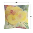 thumbnail image 2 of Yellow Burst' Floral Abstract Motif By Sheila Golden 16 X 16 Decorative Throw Pillow, 2 of 4