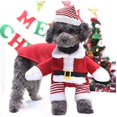 thumbnail image 4 of Disfraces navideños para mascotas, Disfraces navideños para perros Disfraces divertidos para gatos Vestir ropa de fiesta Cachorros Abrigos para perros de Año Nuevo Cosplay(3XL) Rojo Verde RV1016-0124139FYD, 4 of 5