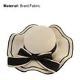 thumbnail image 6 of AYYUFE Windproof Sun Hat Spring Summer Wide Brim Bowknot Decor Straw Hat for Daily Wear, 6 of 8