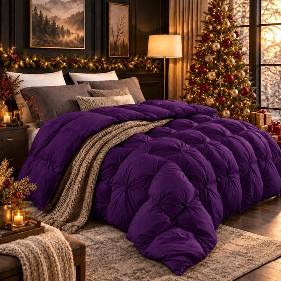 2Pcs Twin Pinch Pleat Comforter Set