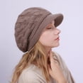 thumbnail image 6 of SikaFu Retro Autumn Winter Spring Knit Beret Cap Women Plain Solid Octagonal Newsboy Vintage Painter Artist Female Beret Gorros, 6 of 6