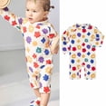 thumbnail image 2 of Odeerbi Infant Girls Long Sleeve Rash Guard UV Protection One Piece Swimsuits Quick Dry Zipper Surfing Bathing Suit Baby Boys Children's Printed Swimwear Multicolor, 2 of 8
