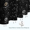 thumbnail image 6 of Black Gothic Sun Moon Star Pattern Shower Curtain 36"x72" ,Bathroom Decorative Shower Curtains Set with 12 Hooks,Modern Waterproof Washable Shower Curtain, 6 of 6