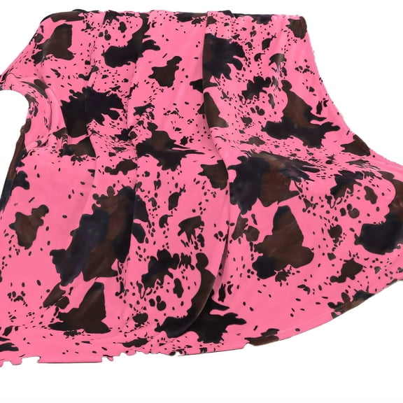 AUQ 2026 New Weighted Blanket Unique Cow Print Faux Fur Throw Blanket Warmth Without the Weight Cotton Blanket for Bedroom Living Room Nap Style5 51.2"×59.1"