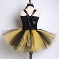 thumbnail image 4 of Vestido de tul con diseño de girasol para niñas, color negro y amarillo, para fiesta de cumpleaños de niñas pequeñas, disfraz de Halloween para niñas, 4 of 5