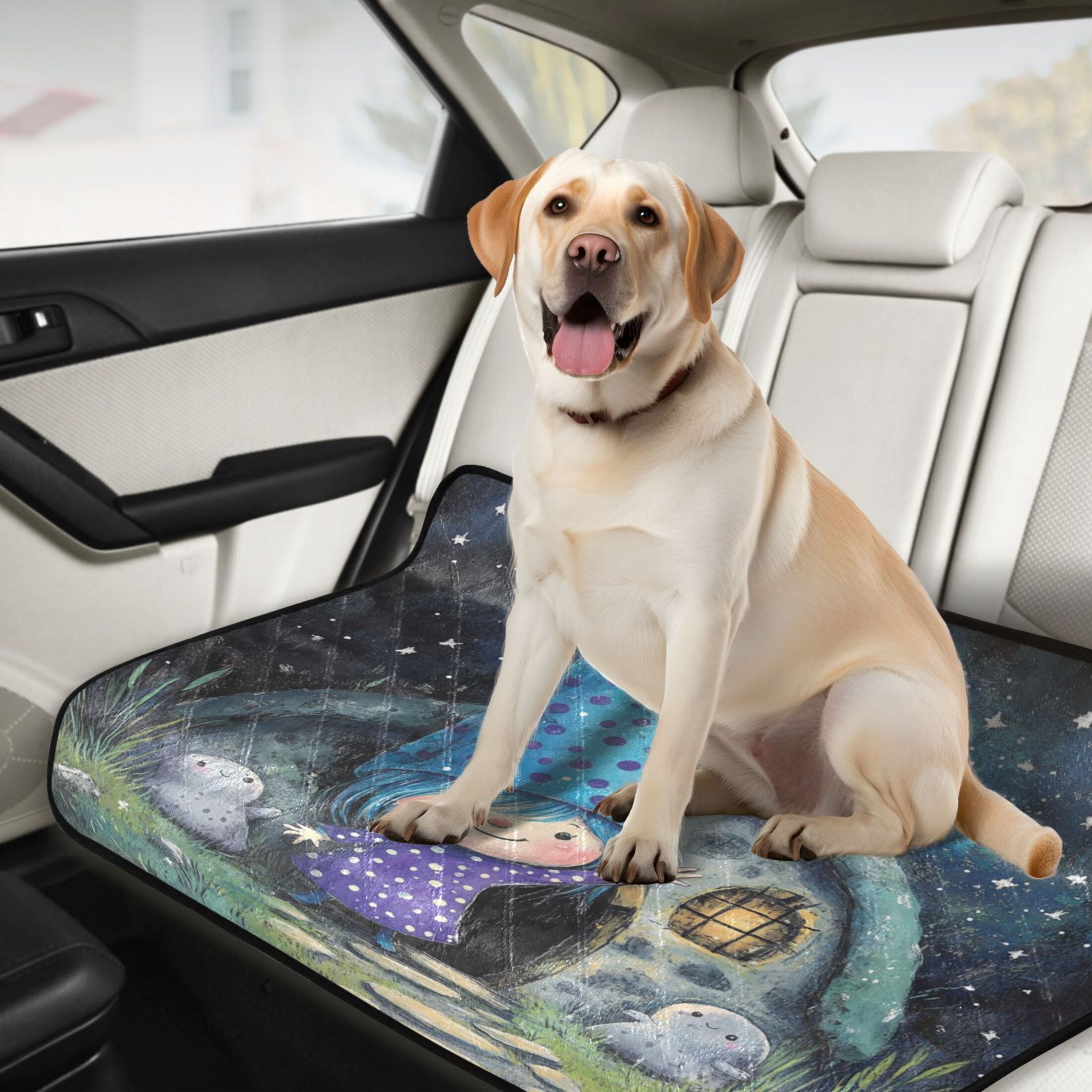 Qxltty The Blue Fairy Cat litter Pads Pet Set of 3 Diaper Mats Center Anti-leakage Layer Absorbent Soft and Comfortable