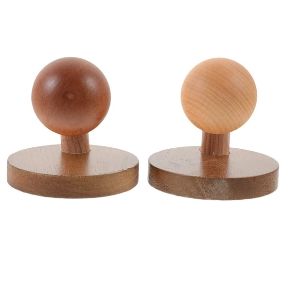 2pcs Mushroom Wall Hooks Decorative Coat Hooks Wall Mounted Hat Hooks Wooden Hook