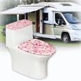 thumbnail image 6 of HELLHERO Cherry Blossoms Stretch Polyester Toilet Protector Cover, Dustproof Stretch Fit Lid Cover Set for Toilet for Toilet, 6 of 8