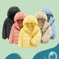 thumbnail image 4 of Esaierr Kids Baby Girls Down Jacket Toddler Light Puffer Winter Coat, Boys Girls Warm Solid Color Cotton Snowsuit Jacket Sizes 2-14T, 4 of 7