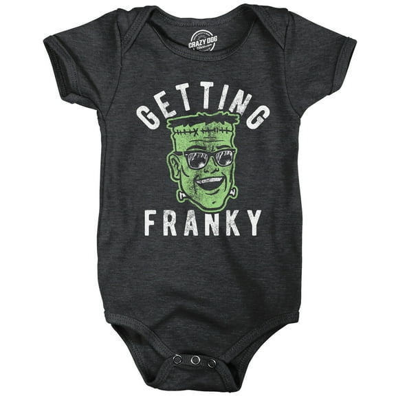 Getting Franky Baby Bodysuit Funny Sarcastic Frankenstein Graphic Novelty Halloween Jumper For Infants