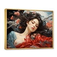 thumbnail image 2 of Designart "Ukiyoe Dreams Reverie of a Woman in Japon Art II" Japanese Floater Framed Canvas Wall Art, 2 of 7