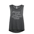 thumbnail image 1 of Always Late But Worth The Wait Women's Fashion Sleeveless Muscle Workout Yoga Tank Top Charcoal Grey Medium, 1 of 3