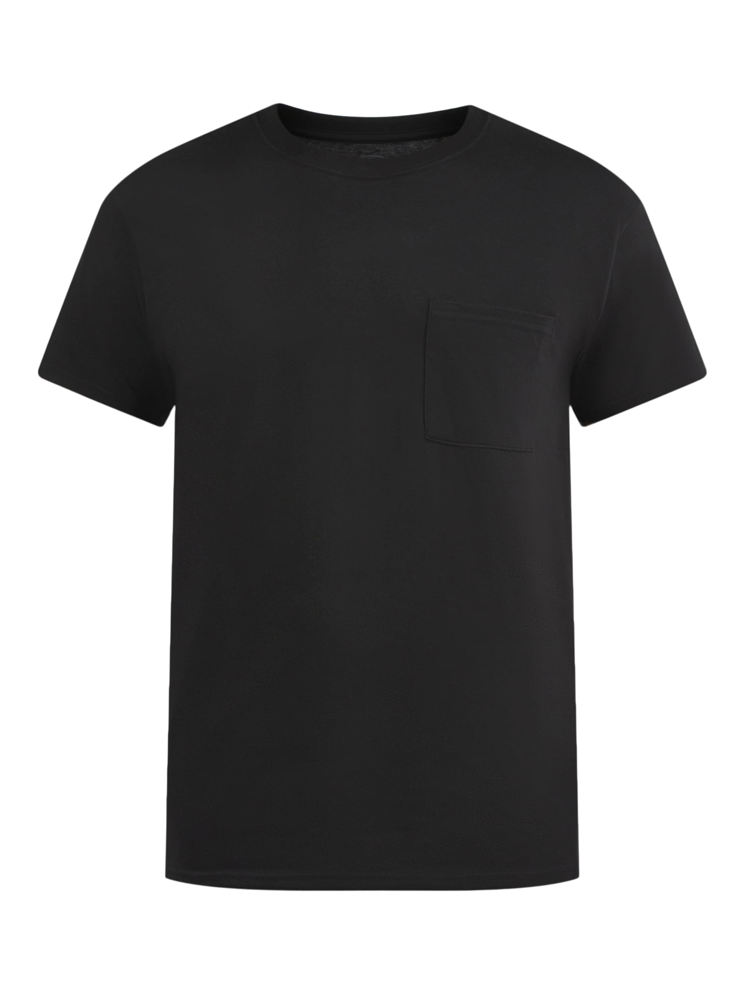 Athletic Works Men's and Big Men's Cotton Pocket Tee, 4-Pack, Sizes XS-5XL