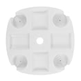 thumbnail image 2 of Plateau de Table Parapluie de Plage Blanc Rond avec Porte-Gobelet 4 Tasses pour Boisson Collation, 2 of 14