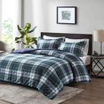 thumbnail image 4 of Madison Park Essentials Parkston Down Alternative Comforter Mini Set, Full/ Queen, Navy, 4 of 5